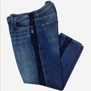 SILVER JEANS. Vintage Slim. Women’s Denim Jeans, Darkwash w/Stripe. Size: 16/L27